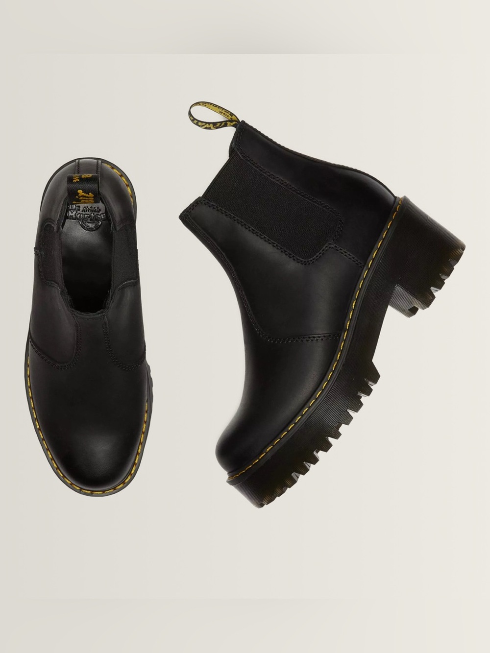 Dr. Martens Rometty Wyoming Leather Platform Chelsea Boots Size 8 NWT